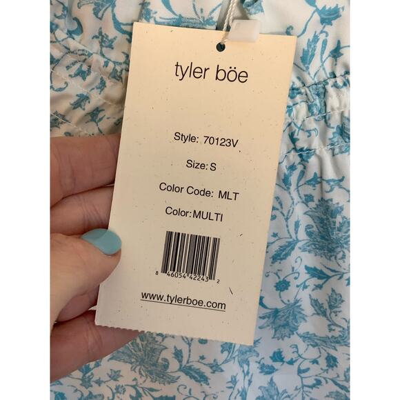 Tyler Boe Poppy Slvls Bottom Ruffle Toile Dress In Multi - Picture 6 of 10